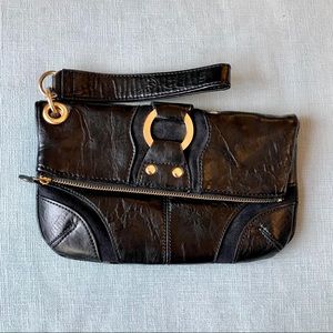 VINTAGE Black and Gold Clutch